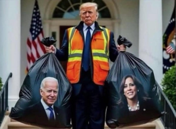 Trump takes out the Trash