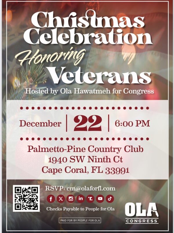 Ola Hawatmeh for Congress Christmas Celebration